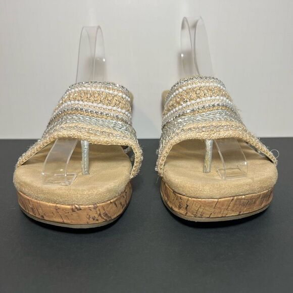 Womens JELLYPOP Mayra Embellished Memory Foam Wedge Sandals / Size 8 Medium - Picture 2 of 8
